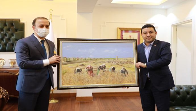 Vali Erin, Harran Belediye Başkanı Mahmut Özyavuz `ı Ziyaret Etti