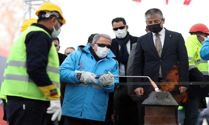 Millî Savunma Bakanı Hulusi Akar ile Ulaştırma ve Altyapı Bakanı Adil Karaismailoğlu Kayseri’de Tramvay Hattı’nın İlk Kaynak Törenine Katıldı