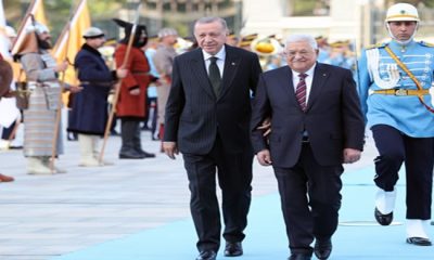 Le Président palestinien Abbas dans le complexe présidentiel