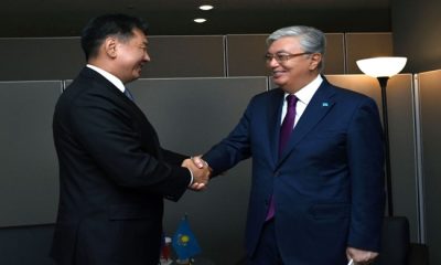 Devlet başkanı Moğolistan Devlet Başkanı Ukhnaagiin Khurelsukh ile görüştü