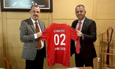 Acıyaman FK Başkanı Ayaz Ysk Üyesi Hakim Mahmut Akgün’e nezaket ziyareti